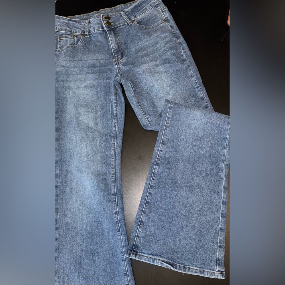 V Felix Flared Blue Jeans Size Large EUC